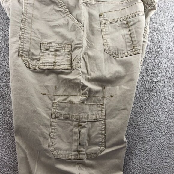 Lee Womens Cargo Pants Size 10M Relaxed Fit Beige Straight Leg Elastic Waist Tan - Picture 13 of 16